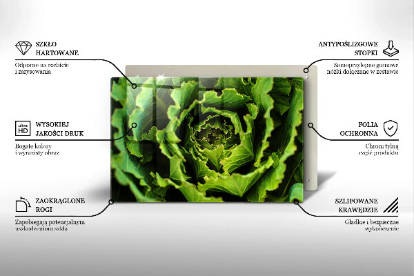 Tagliere in vetro temperato Mangiare foglie di lattuga