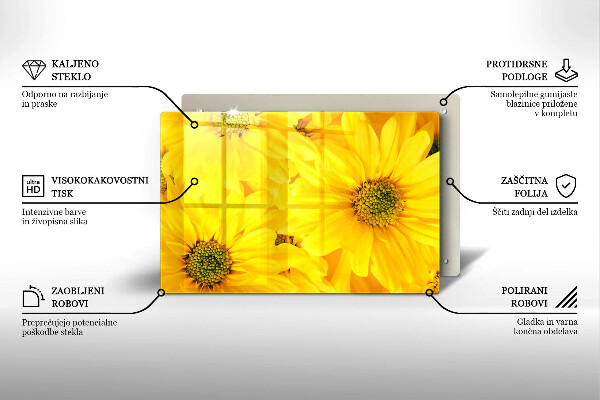 Tagliere in vetro temperato Petali di fiori