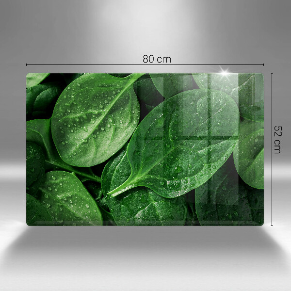 Tagliere in vetro temperato Foglie di basilico