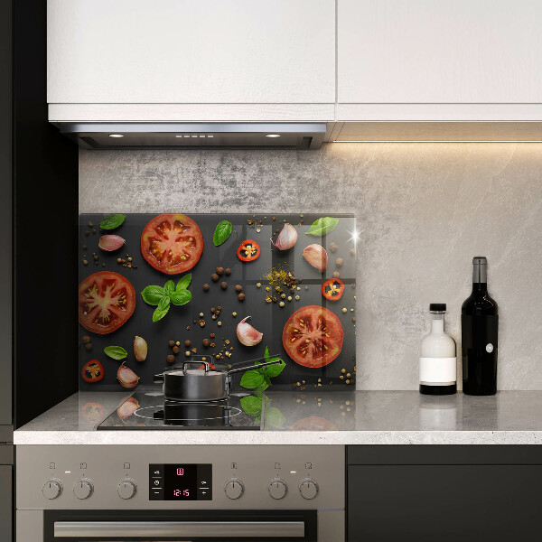 Tagliere in vetro temperato Pomodori e spezie