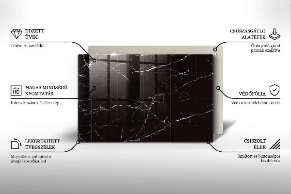 Tagliere in vetro temperato Piastrelle di marmo