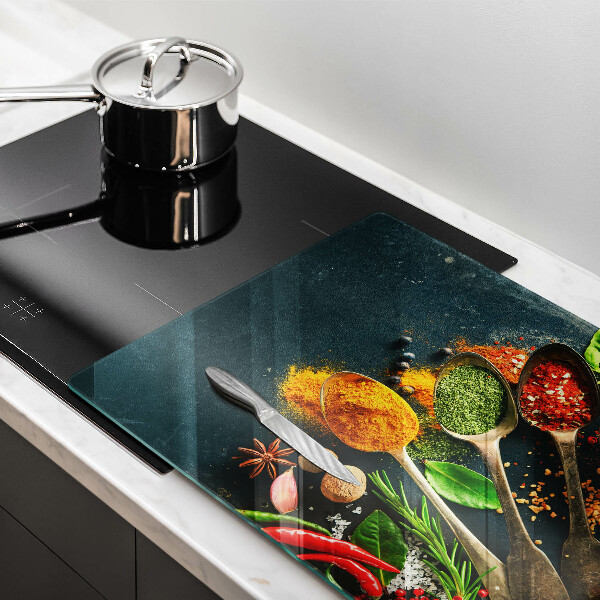 Tagliere in vetro temperato Cucchiai per spezie da cucina