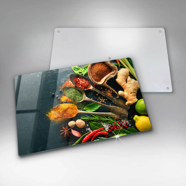 Tagliere in vetro temperato Cucchiai per spezie da cucina