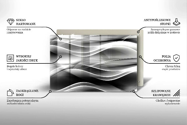 Tagliere in vetro Linee delicate di astrazione