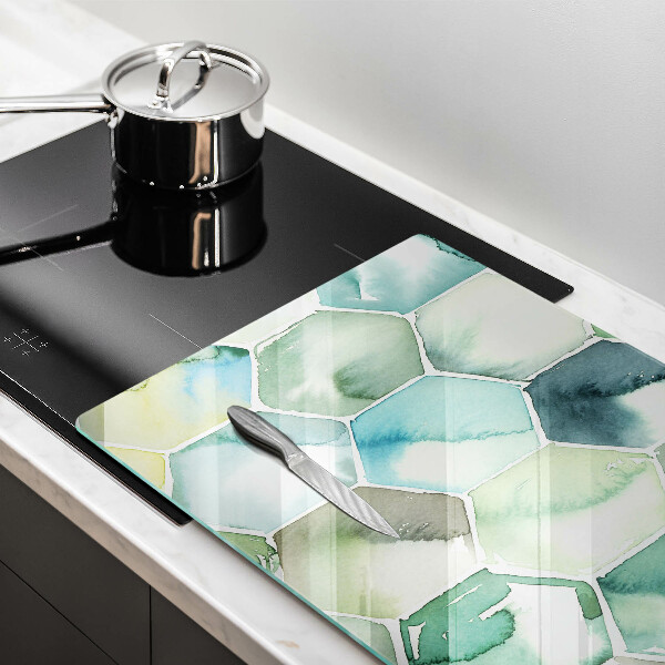 Tagliere in vetro Esagoni dell'acquerello