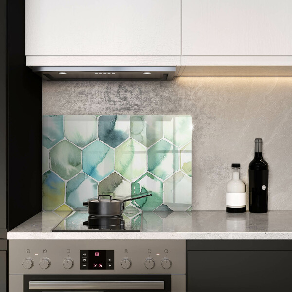 Tagliere in vetro Esagoni dell'acquerello