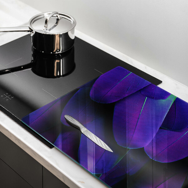 Tagliere in vetro Piume al neon