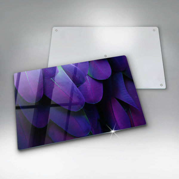 Tagliere in vetro Piume al neon