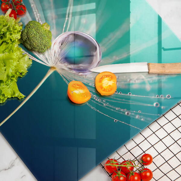 Tagliere in vetro Rugiada su un dente di leone