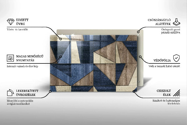 Tagliere in vetro Astrazione geometrica