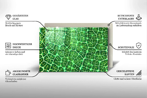 Tagliere in vetro Struttura delle foglie