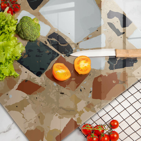 Tagliere in vetro Piatto con pietre decorative