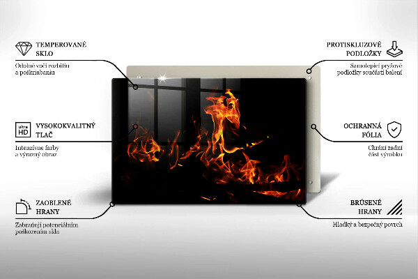 Tagliere in vetro Accendi una fiamma viva
