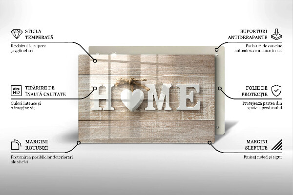 Tagliere in vetro temperato Home