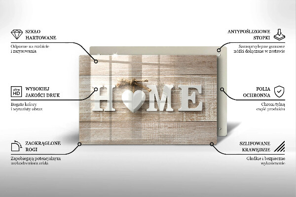 Tagliere in vetro temperato Home