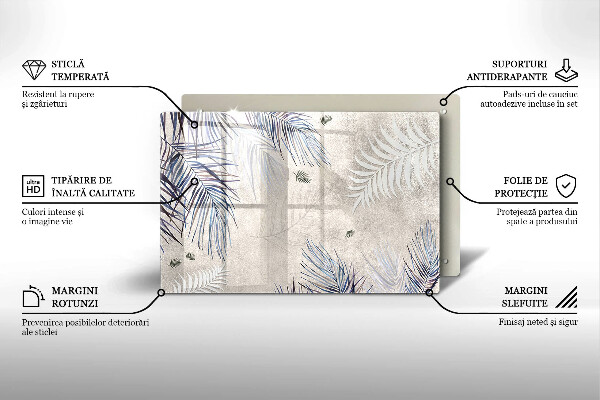 Tagliere in vetro Foglie sottili