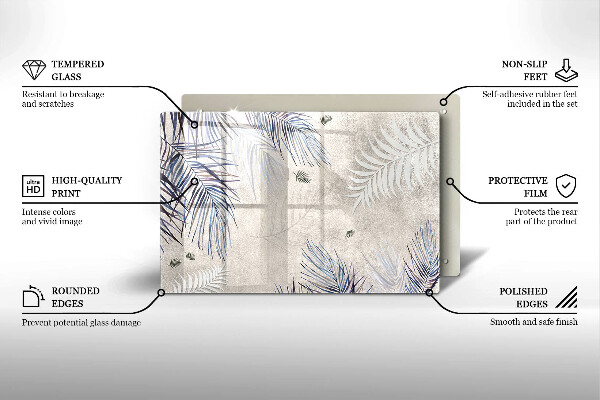 Tagliere in vetro Foglie sottili