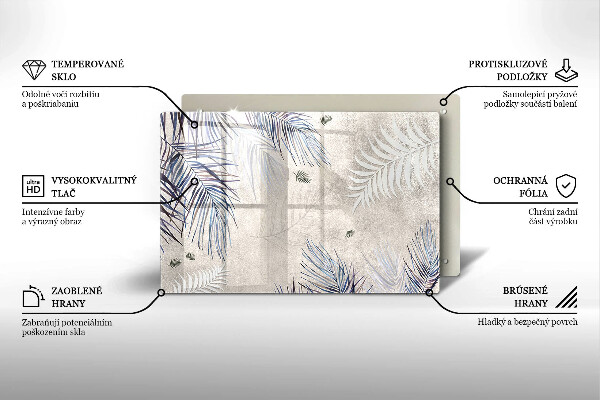 Tagliere in vetro Foglie sottili
