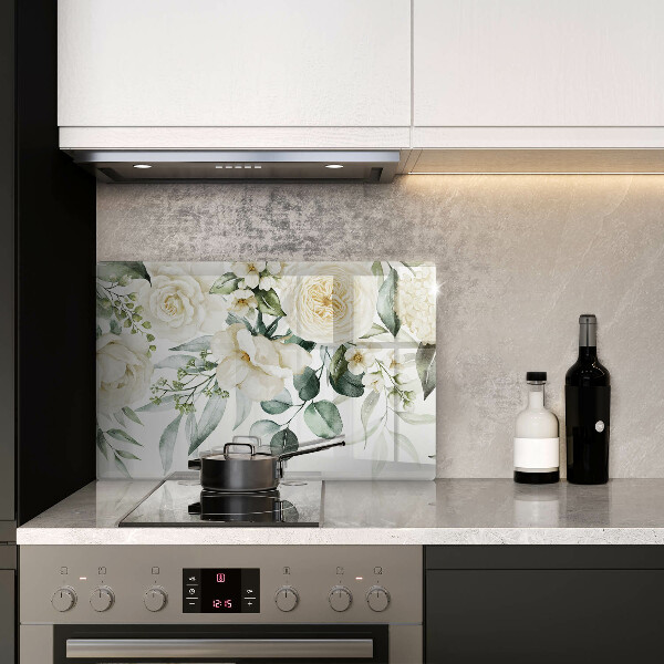 Tagliere in vetro Fiori ad acquerelli