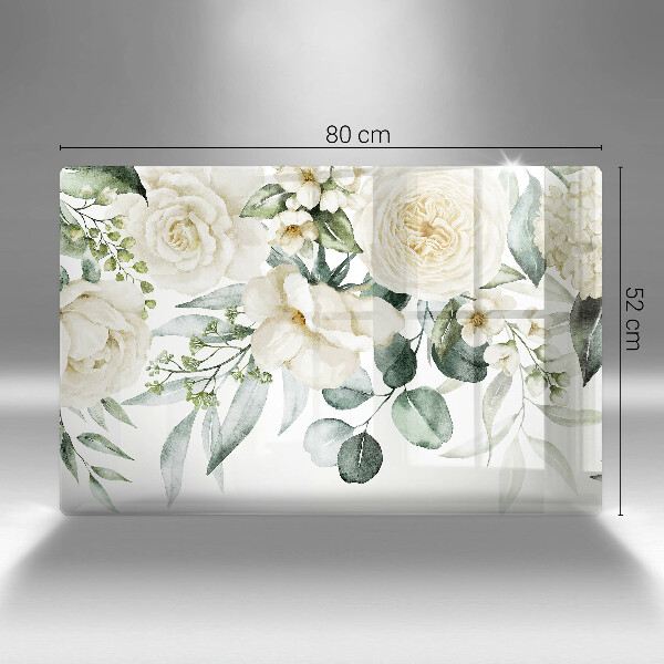 Tagliere in vetro Fiori ad acquerelli