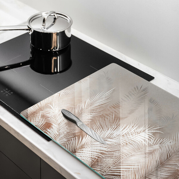 Tagliere in vetro Foglie di vegetazione boho