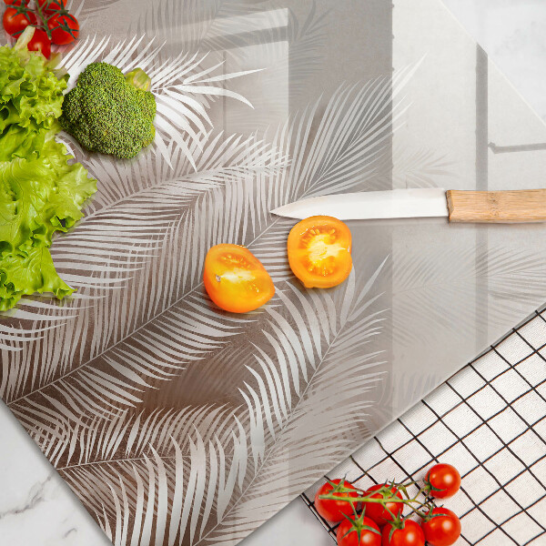 Tagliere in vetro Foglie di vegetazione boho