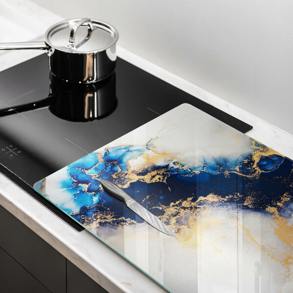 Tagliere in vetro Astrazione con il blu