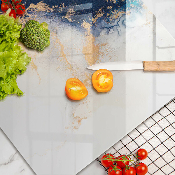 Tagliere in vetro Astrazione con il blu