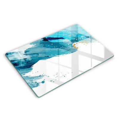 Tagliere in vetro Macchie blu