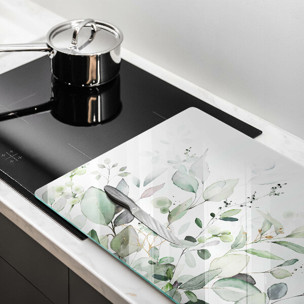 Tagliere in vetro Piante ad acquerello