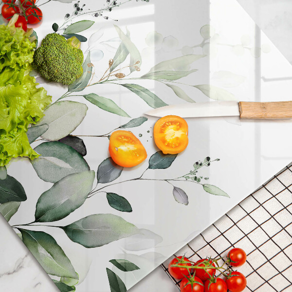 Tagliere in vetro Piante ad acquerello