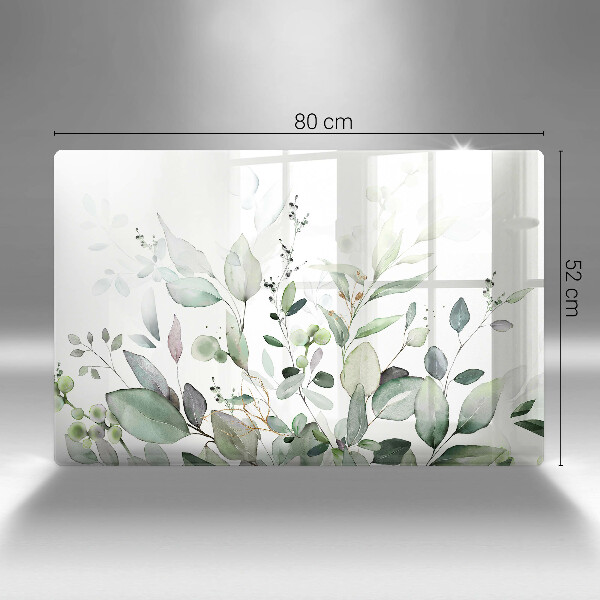 Tagliere in vetro Piante ad acquerello