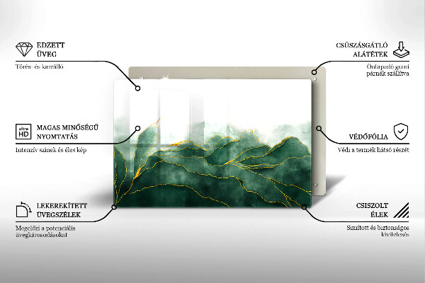 Tagliere in vetro temperato Natura astratta