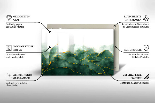 Tagliere in vetro temperato Natura astratta