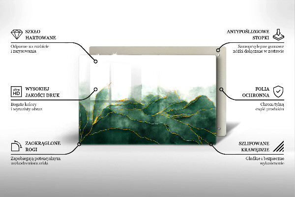 Tagliere in vetro temperato Natura astratta