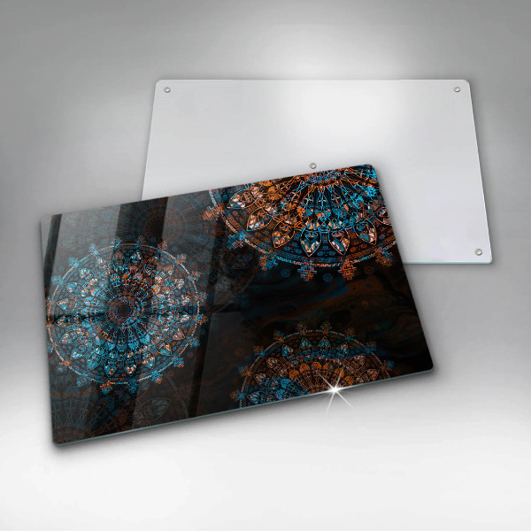 Tagliere in vetro temperato Ruote vintage boho