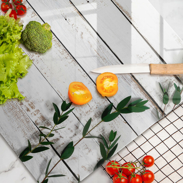 Tagliere in vetro temperato Vecchie tavole e foglie