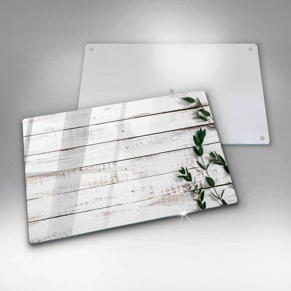 Tagliere in vetro temperato Vecchie tavole e foglie