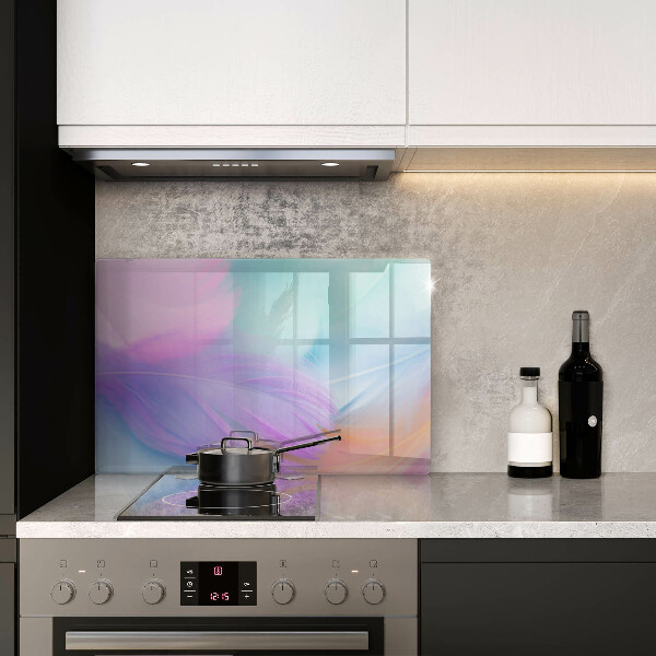 Tagliere in vetro temperato Piume pastello