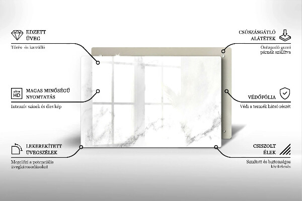 Tagliere in vetro temperato Marmo moderno