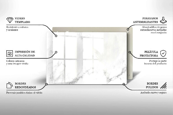 Tagliere in vetro temperato Marmo moderno