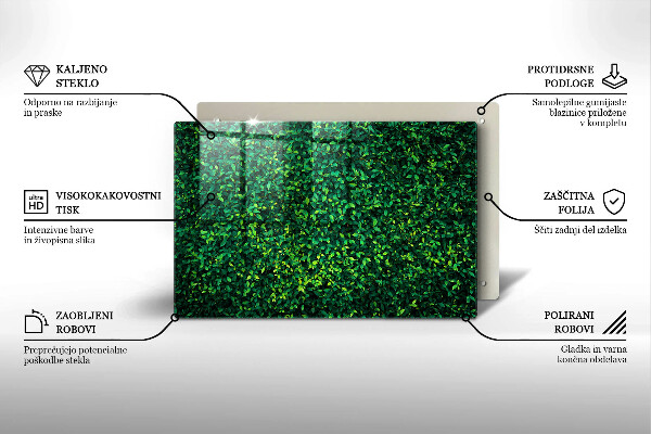 Tagliere in vetro temperato Pianta con foglie piccole