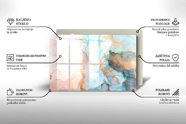 Tagliere in vetro temperato Astrazione del marmo