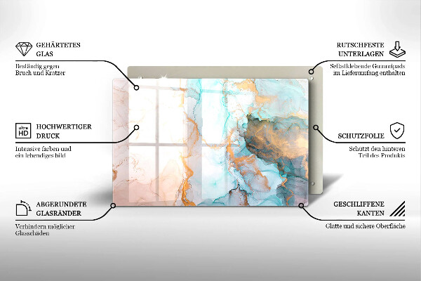 Tagliere in vetro temperato Astrazione del marmo
