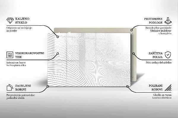Tagliere in vetro temperato Modello di linee moderne