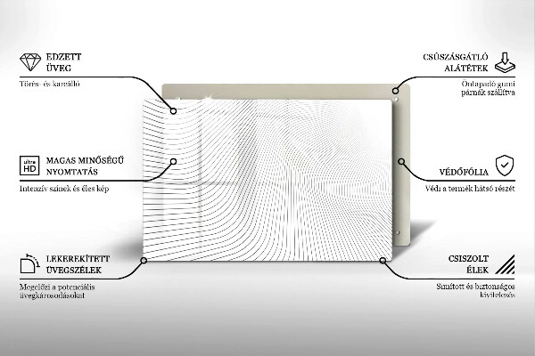 Tagliere in vetro temperato Modello di linee moderne