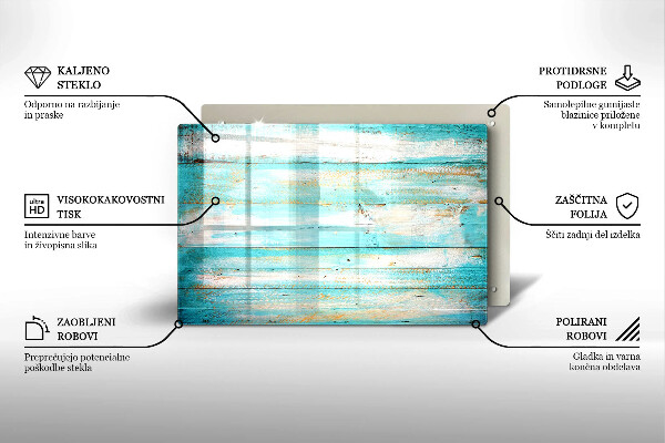Tagliere in vetro temperato Tavole in legno d'epoca
