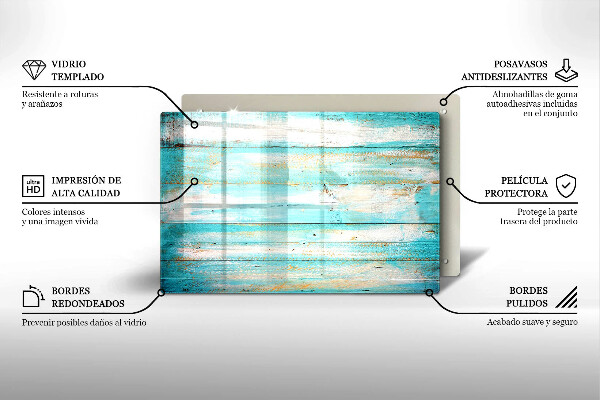 Tagliere in vetro temperato Tavole in legno d'epoca