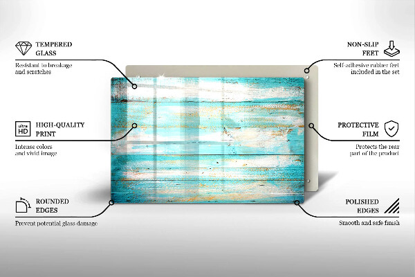 Tagliere in vetro temperato Tavole in legno d'epoca