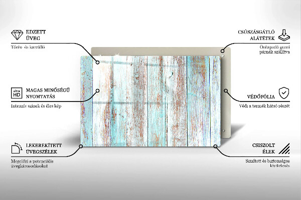 Tagliere in vetro temperato Vecchie tavole d'epoca